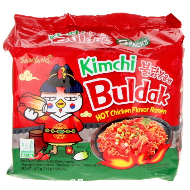 Instant ramen noodles hot chicken Buldak - Kimchi 5x135g