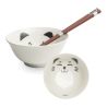 Bowls & chopsticks giftset for udon - Cats black & white Ø15cm