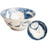 Coffret 4 bols udon chats - Orange & bleuØ14,5cm