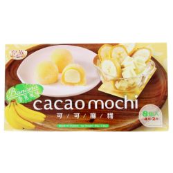 Cacao mochi with white chocolate filling - Banana 80g