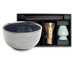 Matcha bowl set giftbox : 4 pieces - Blue midnight