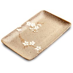 Sushi plate - Sakura beige21x13,5cm