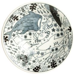 Multi purpose bowl - Black & white seabed Ø16,5cm