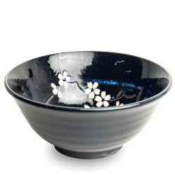 Large bowl Sakura white - Blue Ø15cm