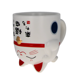 Tasse Maneki Neko en porcelaine de 350 ml - Bonheur japonais pour tous les  jours