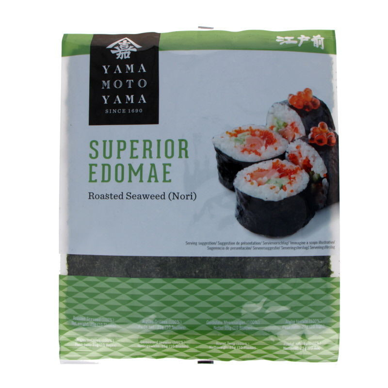 Feuilles d'algue nori pour sushi x10 Yamamotoyama