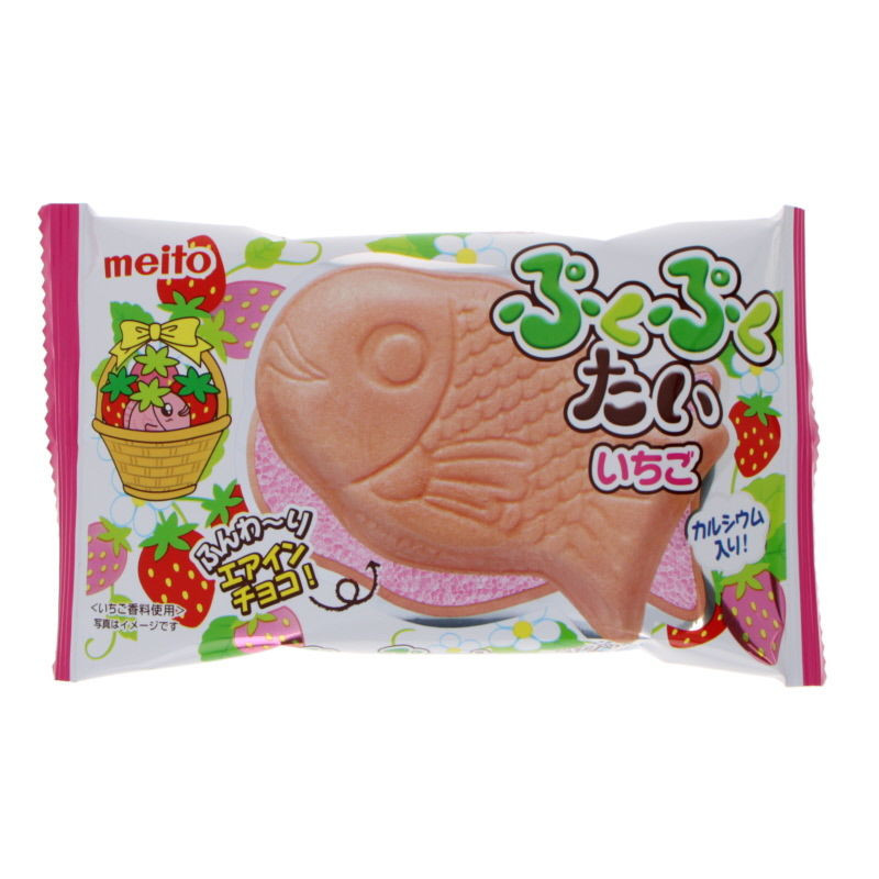 Strawberry Taiyaki Japanese Fish Shape Biscuit - Meito