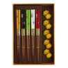 Giftset 5 chopsticsk pairs & assorted chopsticks rests - Manekineko