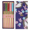 Coffret 5 paires de baguettes - Sakura